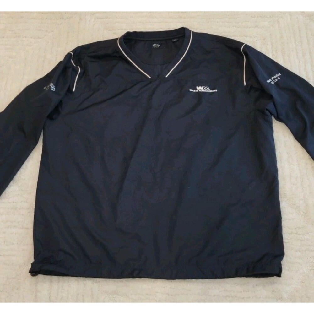 Callaway Golf X Series Pull Over V Neck Wind Breaker Men's Size L CUSTOM B19